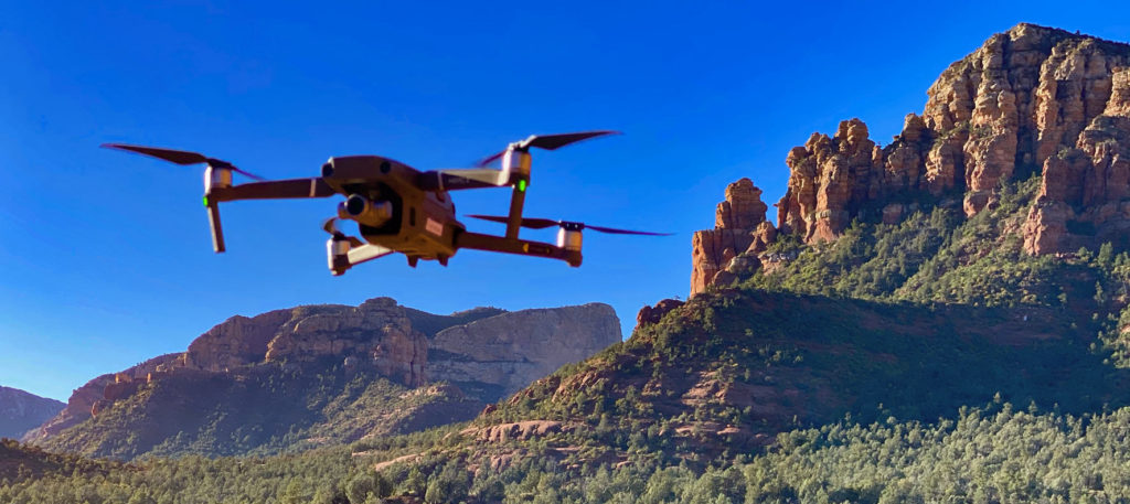 Drone flying over Sedona