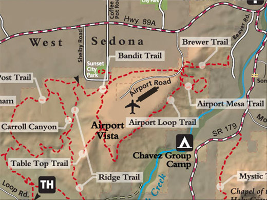 Sedona airport map